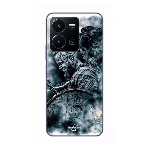 Coque Pour Vivo Y35 4g Vikings Ragnar Lothbrok Bouclier Corbeau