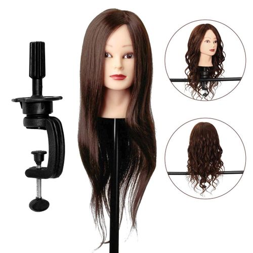 Tête à coiffer Professionnelle - 55 cm Cheveux