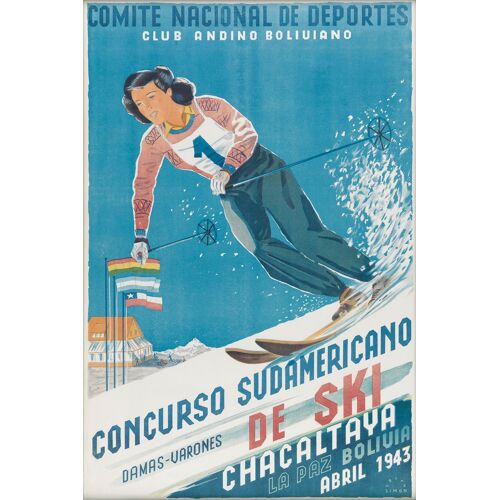 Affiche Chacaltaya 1943 Bolivie