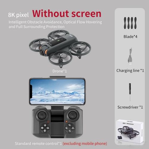 Drone Professionnel Hd V53 8k 6k 4k Wifi Fpv Quadrirotor Avion Avec Évitement D'obstacles Pour La Photographie Aérienne Drone Caméra Jouets-Black 8k Box-