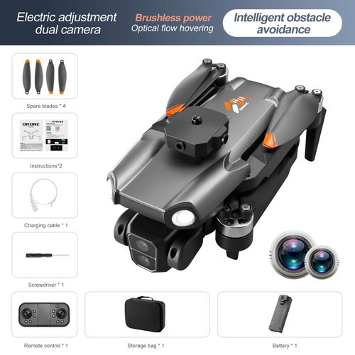 Drone Professionnel S119 8k Avec Double Caméra 5g Wifi,Évitement D'obstacles Intelligent Fpv,Moteur Sans Balais Rc Quadcopter Mini Dron-Dual 8k Camera-