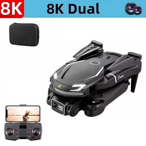 2025 Nouveau Drone V88 Professionnel 8k Hd Esc Caméra Flux Optique Oa Drones Aériens Wifi Rc Uav Mis À Niveau V88 Dron Jouets Cadeau Pour Adulte-8k Dual Black 1b-