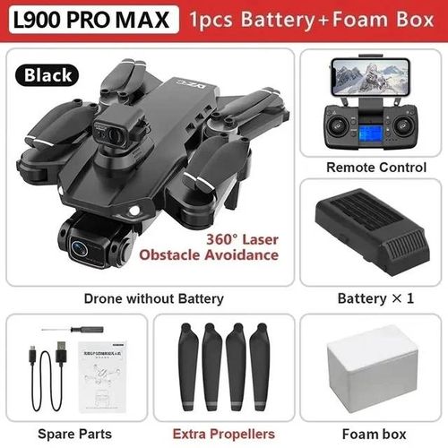 Drone L900 Pro Max Gps 4k Professionnel Pour Touristes,Caméra 5g,Wifi,Évitement D'obstacles À 360 °,Sans Balais,Quadrirotor Pliable,Rc,Nouveau-B Pro Max Box-