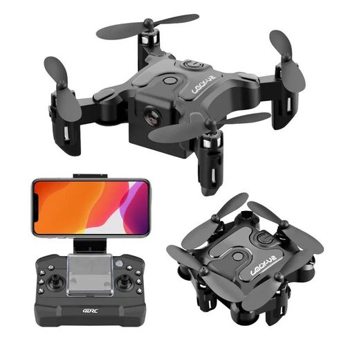Xiaomi V2 Mini Drone Professionnel Caméra Hd 5g Wifi Fpv Pression D'air Maintien D'altitude Pliable Quadrirotor Rc Drone Jouets Nouveau Uav-8k-Black-1b-
