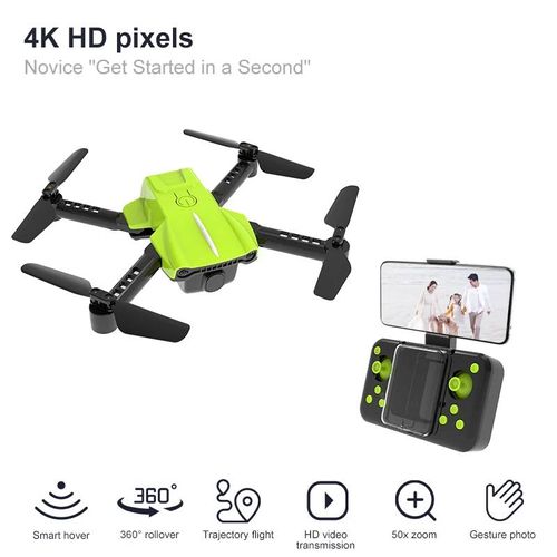 Nouveau K10 Mine Drone De Poche 8k Hd Caméra Fpv Rc Professionnel Rtf Quadopter Pliable Évitement D'obstacles Avion Cadeau Enfants Enfant-Green Movie 4k-