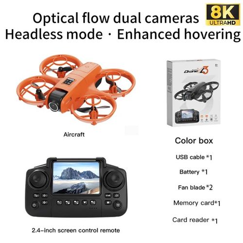 2025 Yl3 Drone Professionnel 8k Hd Caméra Drone 5g Wifi Fpv Uav Avec Écran Télécommande Évitement Aérien Quadrirotor Jouets Cadeaux-Orange Max-8k-