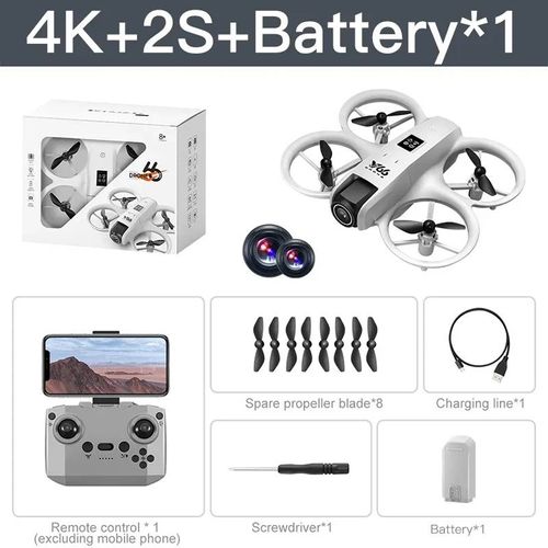 Xiaomi Mijia V66 Mini Drone Rc Mode Hélicoptère Sans Tête 180 ° Flip Télécommande Quadrirotor Micro Avion Jouet Drones Pour Enfants-4k-Battery1-