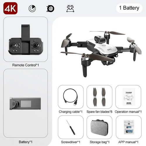 Drone S2s 2025 4k,Photographie Aérienne Professionnelle,Hélicoptère À Double Caméra,Évitement Total Des Obstacles,Moteur Sans Balais,Pliable 5g-Dual-4k-