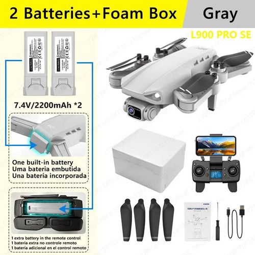 Lyzrc Officiel L900 Pro Se Moteur Sans Balais Gps 4k Drone Professionnel 5g Wifi Hélicoptère De Photographie Aérienne Pliable Quadrirotor-Se Gray 2batt Fb-