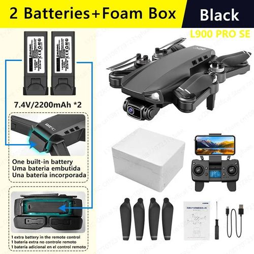 Lyzrc Officiel L900 Pro Se Moteur Sans Balais Gps 4k Drone Professionnel 5g Wifi Hélicoptère De Photographie Aérienne Pliable Quadrirotor-Se Black 2 Batt Fb-