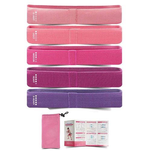 Bandes De Résistance Élastiques De Fitness Entraînement À Domicile Bandes De Résistance De Sport De Yoga Étirement Pilates Crossfit Entraînement Équipement De Gymnastique-5pcs-