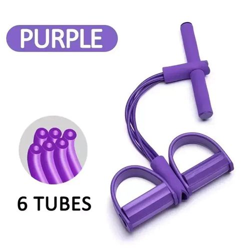 Bandes De Résistance,Exercice De Pédale,Corde De Traction Auxiliaire Élastique Assis,Équipement De Gymnastique Pour Yoga À Domicile,Pilates,Équipement D'entraînement,Sport-Purple-6tubes-