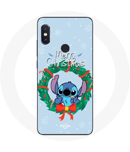 Coque pour Xiaomi Redmi Note 5 AI Dual Camera Stitch neige joyeux Noël bleu