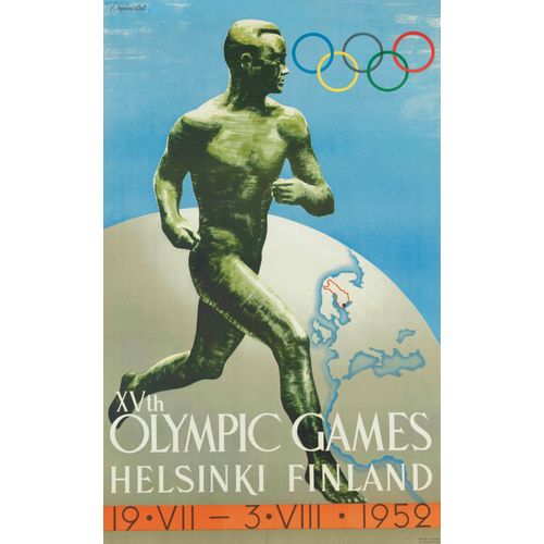 Affiche Jeux Olympiques Helsinki 1959