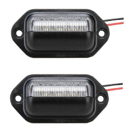 2x 12v Led Plaque D'immatriculation Tag Light Pour Bateau Remorque Rv Camion 6000-6500k Blanc