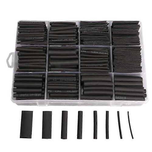 Kit De Gaine Thermorétractable Tubes Thermorétractables Rapport d'enroulement de fil 2 : 1 Câble électrique Manchon Assortiment 625Pcs