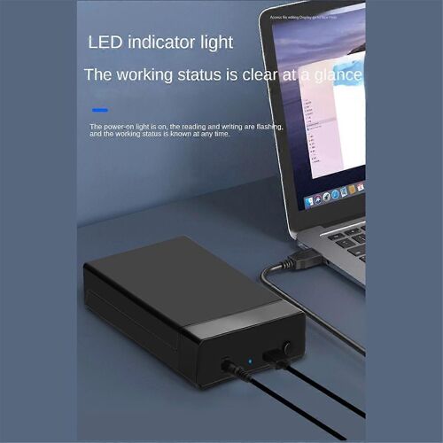 Boîtier de disque dur externe 2,5 / 3,5 pouces SSD Boîtier de boîte de disque dur externe SATA vers USB 3.0 Adaptateur de boîtier de disque dur Prise UE