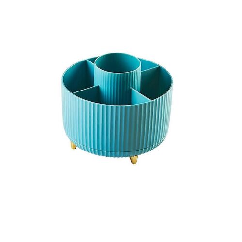 Porte-Stylo Crayon De Bureau 360 Organisateurs De Crayons Rotatifs Pour Le Stockage De Bureau Fournitures De Papeterie Organisateur Tasse À Crayons - Bleu