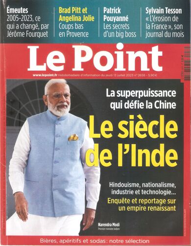 Le Point 2658 Emeutes 2005 2023 Jerome Fourquet Sylvain Tesson Le Siecle De L Inde
