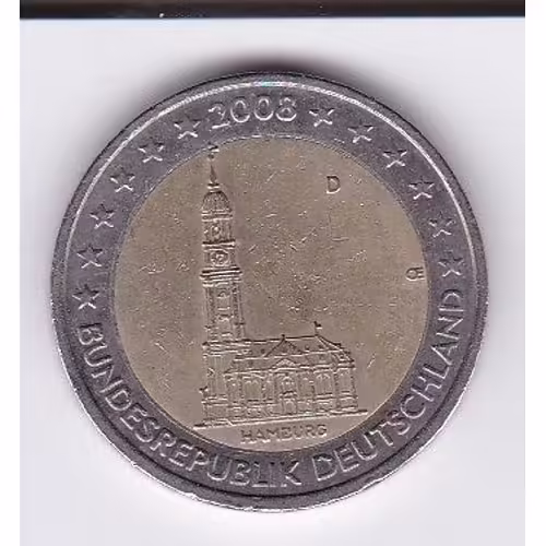 Allemagne 2 Euros 2008 Atelier D Commémorative Etat Fédéré D'hambourg