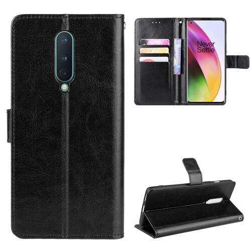 Coque OnePlus 8,Etui pour OnePlus 8,Coque en cuir pour OnePlus 8,Convient a Etui la OnePlus 8,Noir