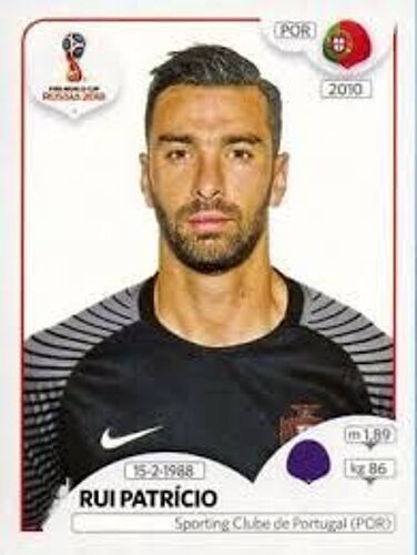 Panini World Cup 2018 Rui Patricio