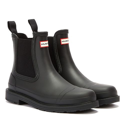 Hunter Commado Chelsea Bottes Noires Pour Femmes