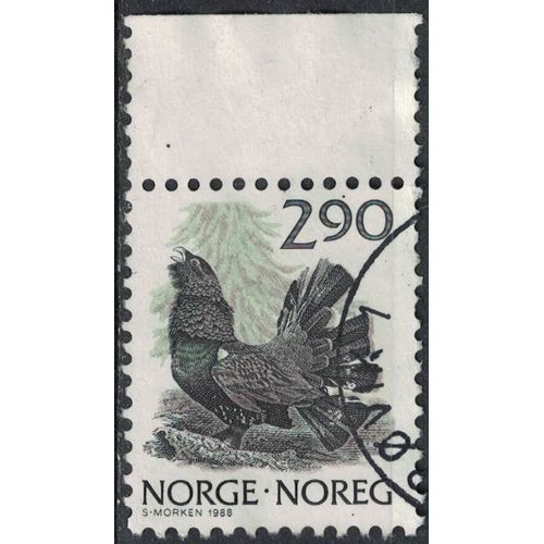 Norvège 1988 Oblitéré Used Oiseau Tetrao Urogallus Grand Tétras Su