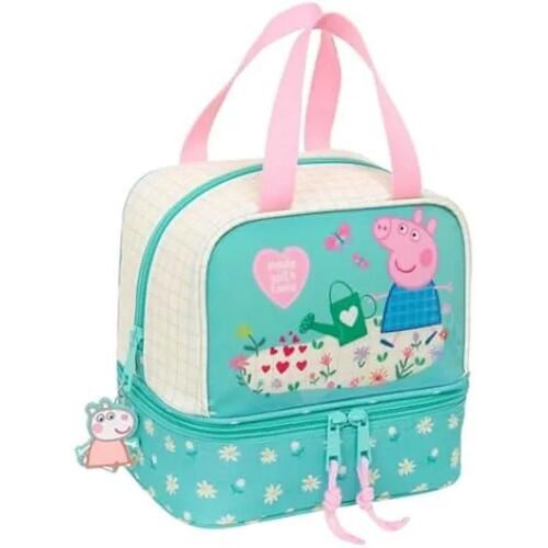 Porte-goûter isotherme - SAFTA - Peppa Pig Pretty Flowers - 20 x 15 cm - Résistance maximale - Pour enfants