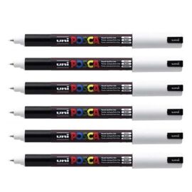 Lot De 6 Marqueurs Pointe Calibrée Extra-Fine Pc1mr 0,7mm Blanc