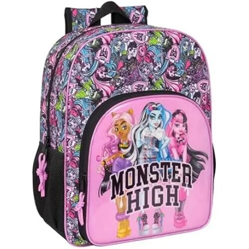 Sac à dos scolaire - SAFTA - Monster High Drama - Adaptable au chariot - Pour enfants - Fille