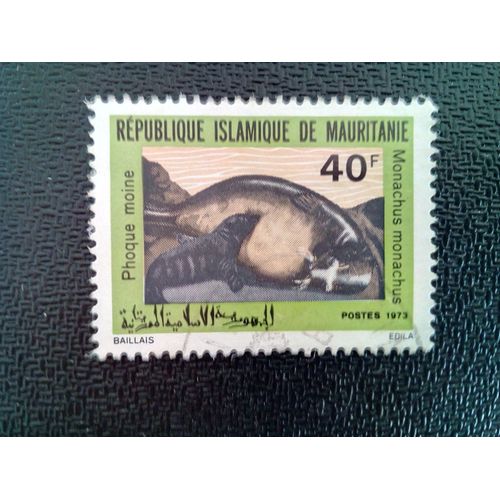 Timbre Mauritanie Yt 305 Phoque De Mauritanie 1973