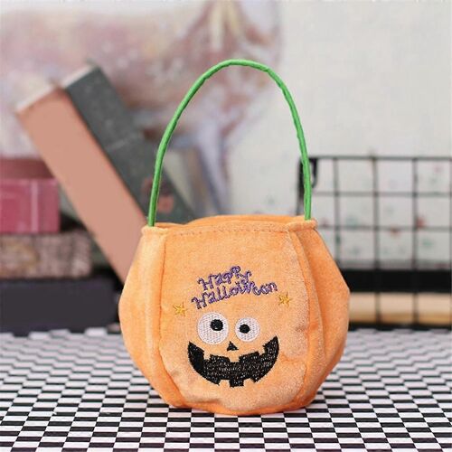 Sacs de bonbons d'Halloween avec poignées Seau de rangement de bonbons Sacs de seau de bonbons d'Halloween Fourre-tout Cadeaux pour enfants pour Halloween