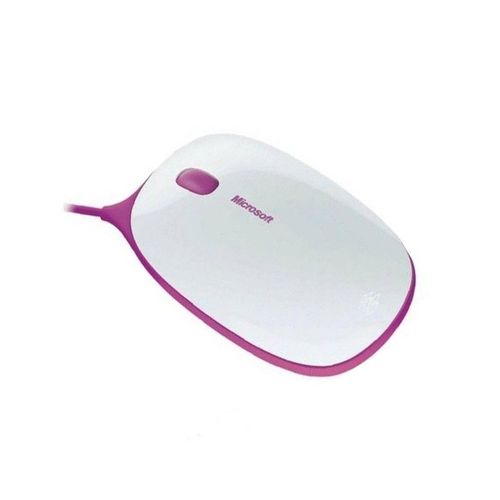Microsoft Express Mouse - Souris - droitiers et gauchers - optique - 3 boutons - filaire - USB - blanc, rose
