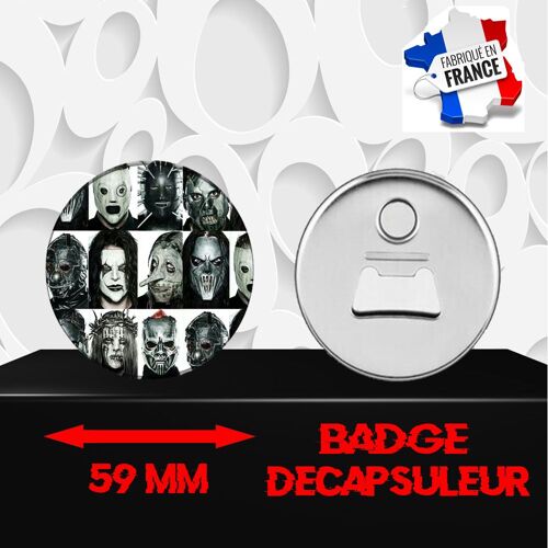 Magnet Décoratif Décapsuleur Aimanté 59 Mm Groupe Rock Slipknot 441