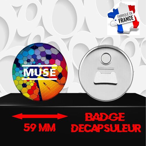 Magnet Décoratif Décapsuleur Aimanté 59 Mm Groupe Rock Muse 456
