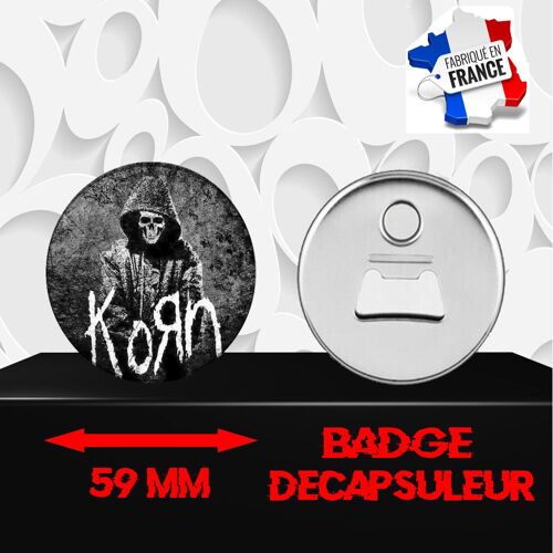 Magnet Décoratif Décapsuleur Aimanté 59 Mm Groupe Rock Korn 449