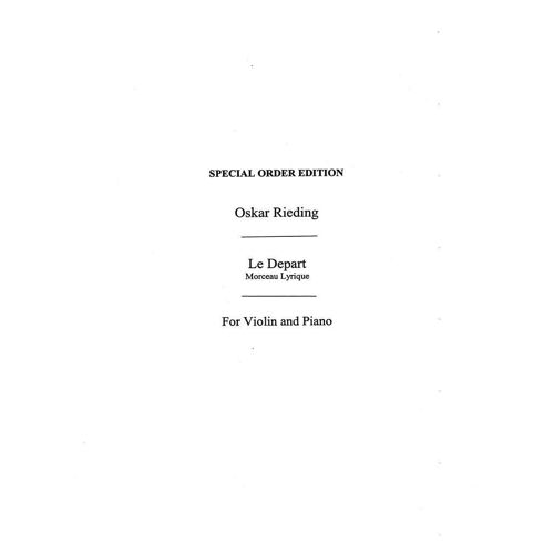 Le Depart Op.40 - Recueil Violon Et Piano Bwh004896