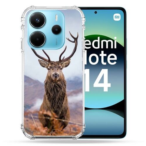 Coque Renforcée Pour Xiaomi Redmi Note 14 4g Chasse Chevreuil Montagne
