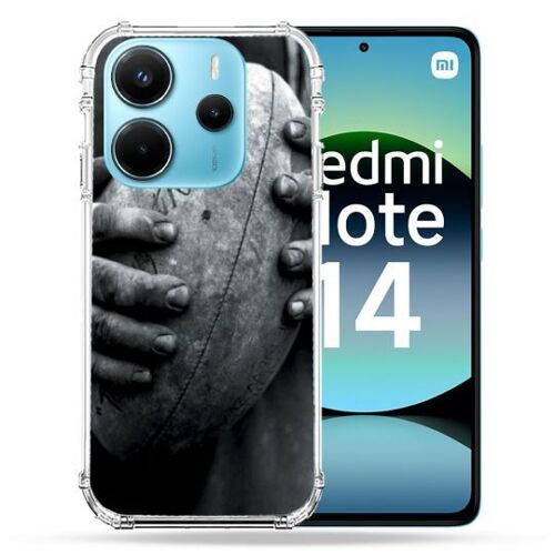 Coque Renforcée Pour Xiaomi Redmi Note 14 4g Sport Rugby Ballon Vintage