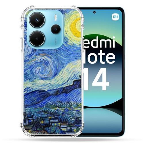 Coque Renforcée Pour Xiaomi Redmi Note 14 4g Peinture La Nuit Étoilée