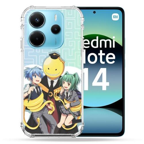 Coque Renforcée Pour Xiaomi Redmi Note 14 4g Manga Assassination Classroom Kuro Trio