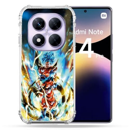 Coque Renforcée Pour Xiaomi Redmi Note 14 Pro 4g Manga Dragon Ball Sangoku Blanc