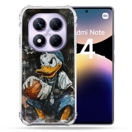 Coque Renforcée Pour Xiaomi Redmi Note 14 Pro 4g Street Art Donald Duck
