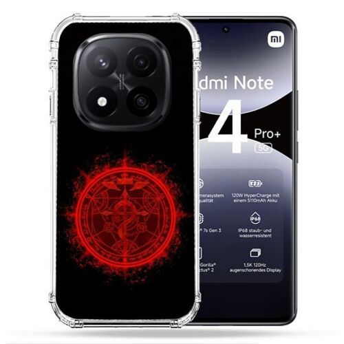 Coque Renforcée Pour Xiaomi Redmi Note 14 Pro Plus 5g Manga Fullmetal Alchemist Logo