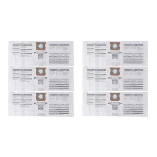 Sac à poussière sèche universel 6X, accessoire de remplacement pour aspirateur de 5 à 8 gallons adapté à Shop Vac 90661 906 ? 61 9066100