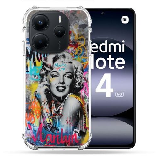Coque Renforcée Pour Xiaomi Redmi Note 14 5g Street Art Maryline Monroe