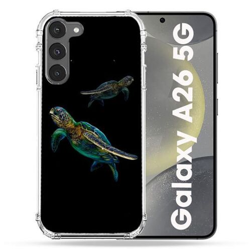 Coque Renforcée Pour Samsung Galaxy A26 5g Animal Tortue Noire Multicolore