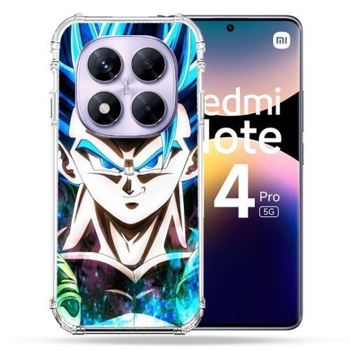 Coque Renforcée Pour Xiaomi Redmi Note 14 Pro 5g Manga Dragon Ball Gogeta Visage