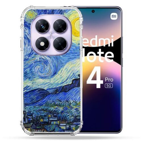 Coque Renforcée Pour Xiaomi Redmi Note 14 Pro 5g Peinture La Nuit Étoilée